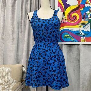 🌟 REFORMED Blue Heart Printed Dress backless